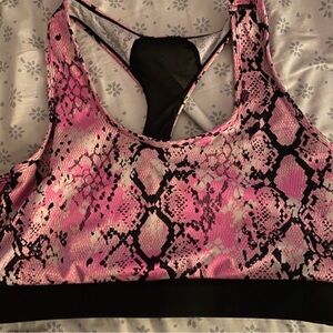 LuLaRoe rise Pink and Black Sports Bra xl